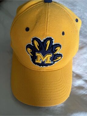Zephyr Yellow Baseball Cap with Navy Trim